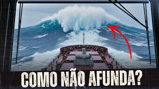 Por que Ondas Gigantes Não Derrubam Navios? A Física que Desafia o Mar
